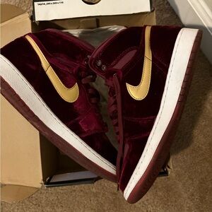 2016 Air Jordan 1 Heiress GG 'Velvet' High Night  Premium Sz 7Y